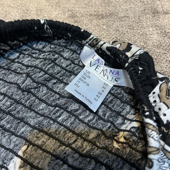 Black Paisley Print Strapless Maxi Dress - Size XS - Picture 4 of 6